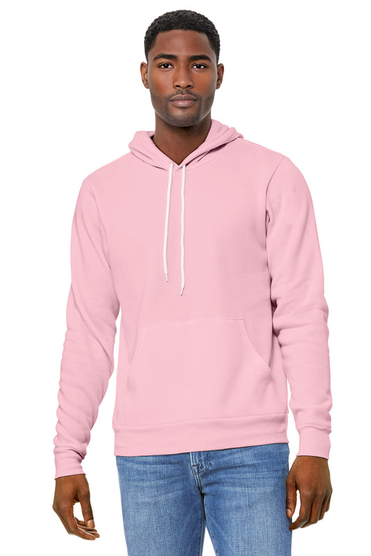 Bella+Canvas Unisex Sponge Fleece Pullover Hoodie BC3719 Pink