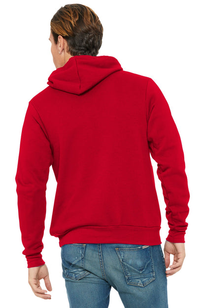 BELLA+CANVAS  Unisex Sponge Fleece Pullover Hoodie. BC3719 Red
