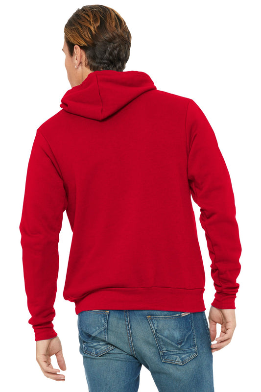 BELLA+CANVAS  Unisex Sponge Fleece Pullover Hoodie. BC3719 Red