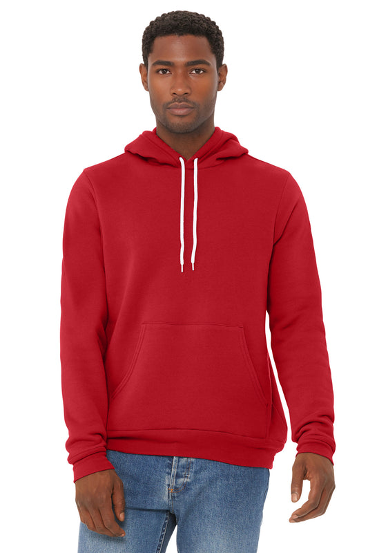 Bella+Canvas Unisex Sponge Fleece Pullover Hoodie BC3719 Red