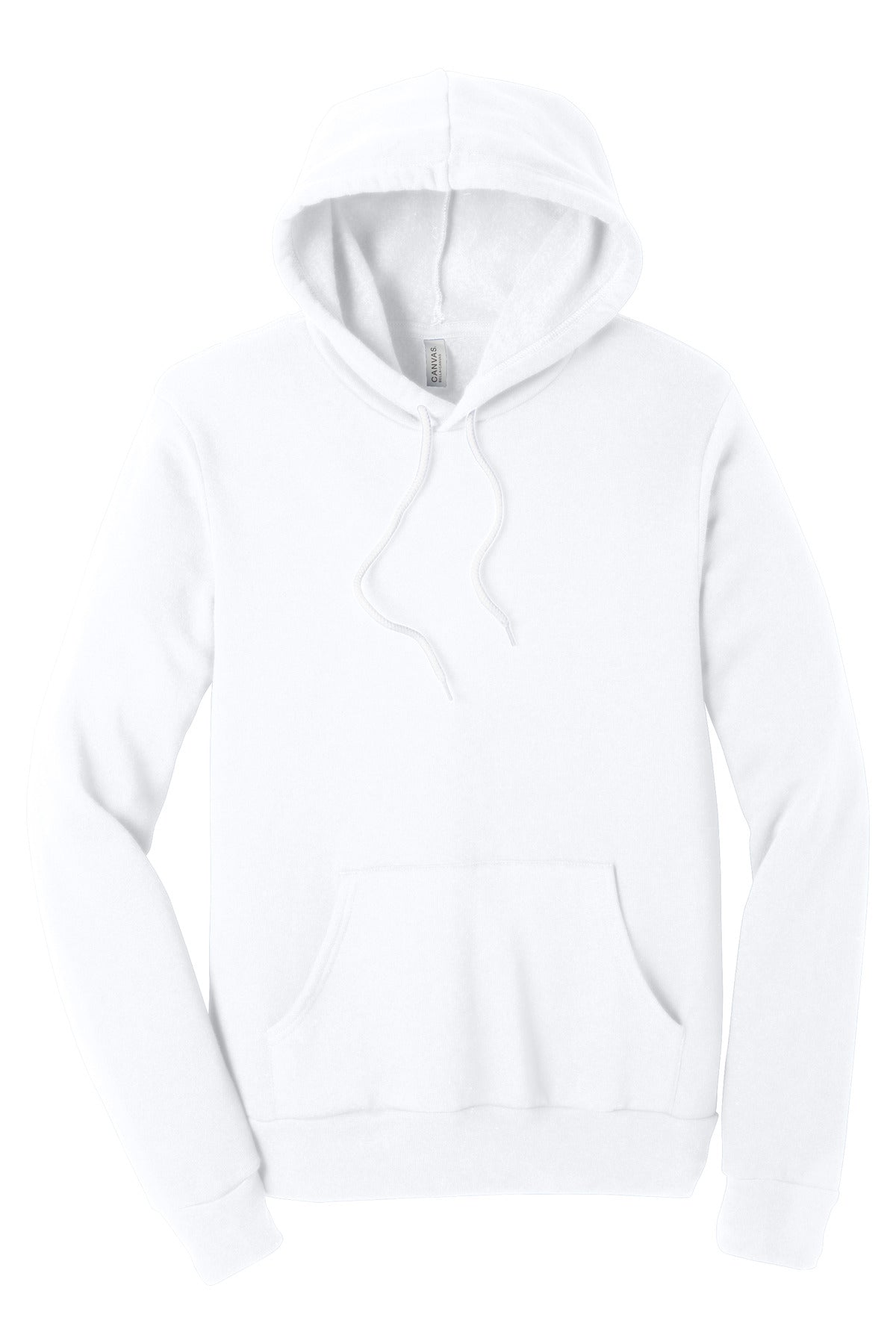 BELLA+CANVAS  Unisex Sponge Fleece Pullover Hoodie. BC3719 White