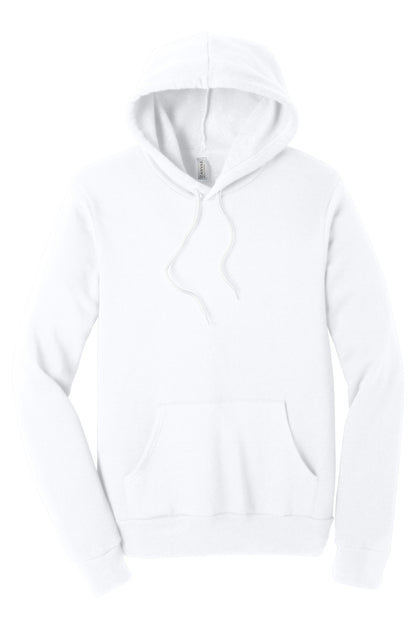 BELLA+CANVAS  Unisex Sponge Fleece Pullover Hoodie. BC3719 White