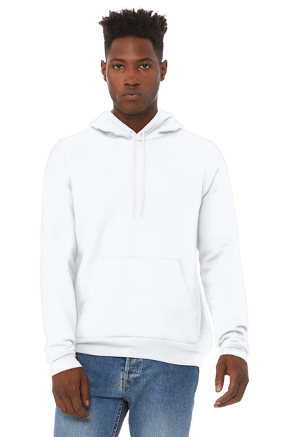 BELLA+CANVAS  Unisex Sponge Fleece Pullover Hoodie. BC3719 White