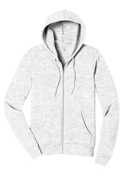 Bella+Canvas Unisex Sponge Fleece Full-Zip Hoodie BC3739 Ash
