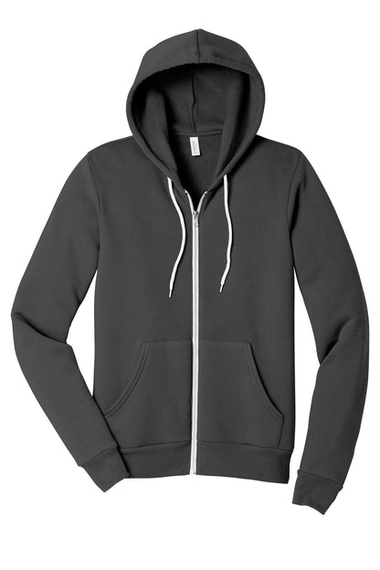 Bella+Canvas Unisex Sponge Fleece Full-Zip Hoodie BC3739 Asphalt
