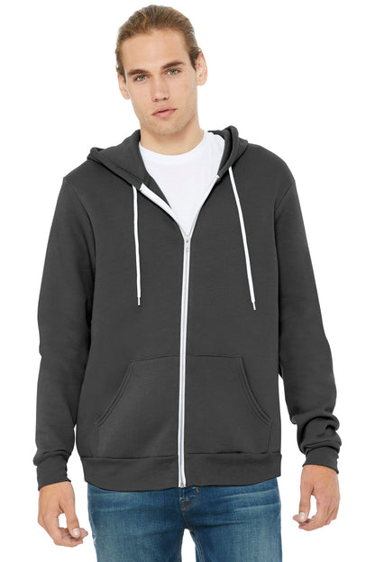 Bella+Canvas Unisex Sponge Fleece Full-Zip Hoodie BC3739 Asphalt