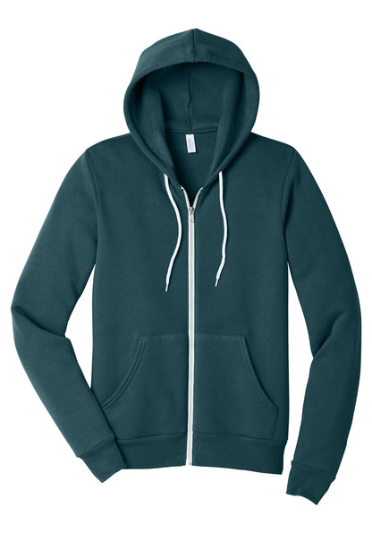 Bella+Canvas Unisex Sponge Fleece Full-Zip Hoodie BC3739 Atlantic