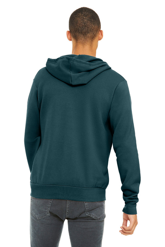 Bella+Canvas Unisex Sponge Fleece Full-Zip Hoodie BC3739 Atlantic