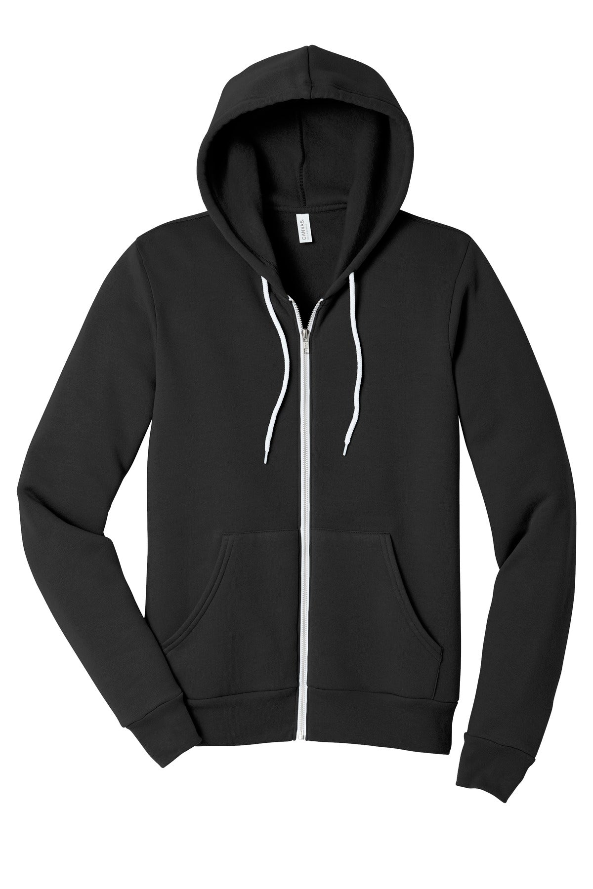 BELLA+CANVAS  Unisex Sponge Fleece Full-Zip Hoodie. BC3739 Black