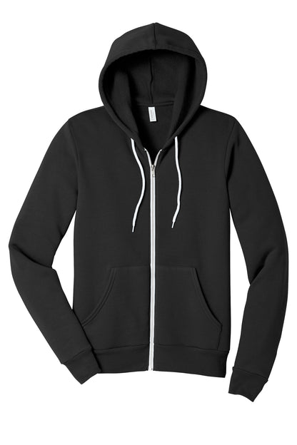 BELLA+CANVAS  Unisex Sponge Fleece Full-Zip Hoodie. BC3739 Black
