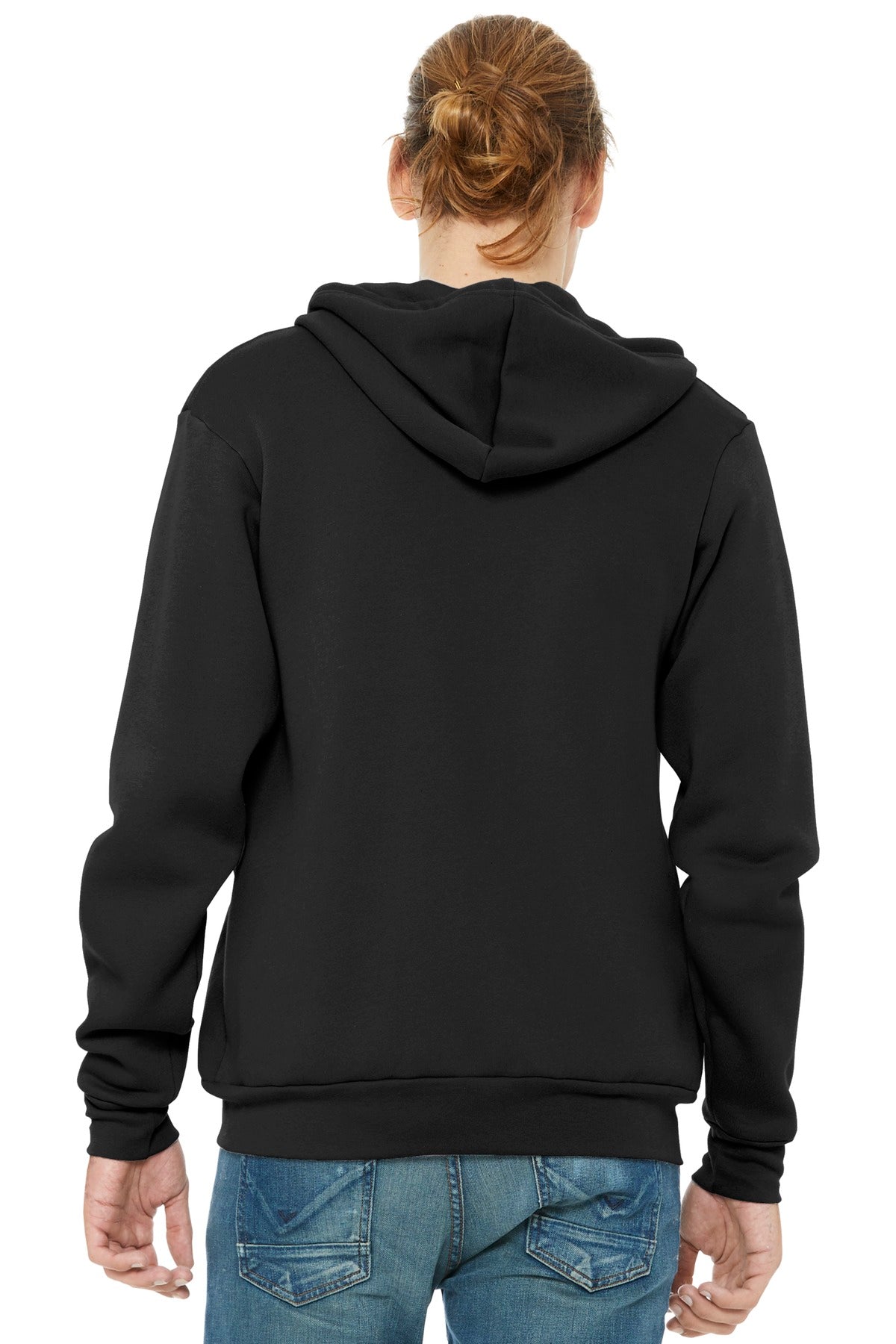 BELLA+CANVAS  Unisex Sponge Fleece Full-Zip Hoodie. BC3739 Black