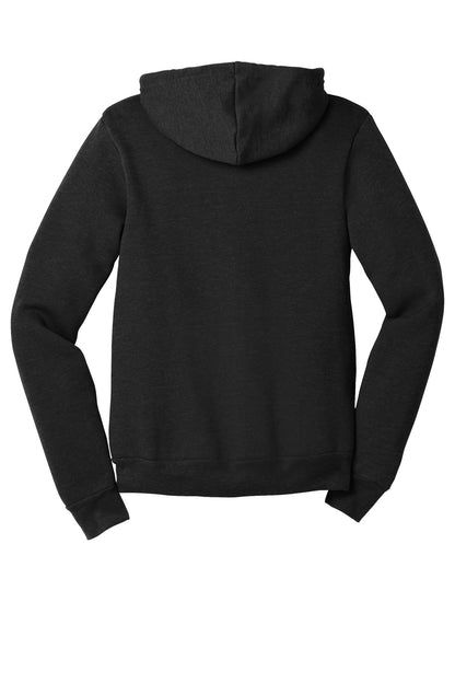 BELLA+CANVAS  Unisex Sponge Fleece Full-Zip Hoodie. BC3739 Black Heather