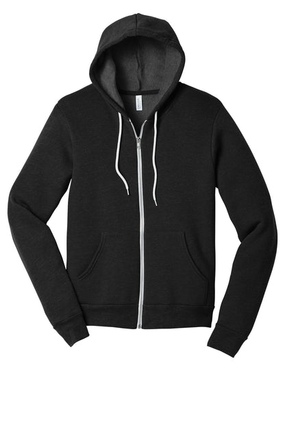 BELLA+CANVAS  Unisex Sponge Fleece Full-Zip Hoodie. BC3739 Black Heather
