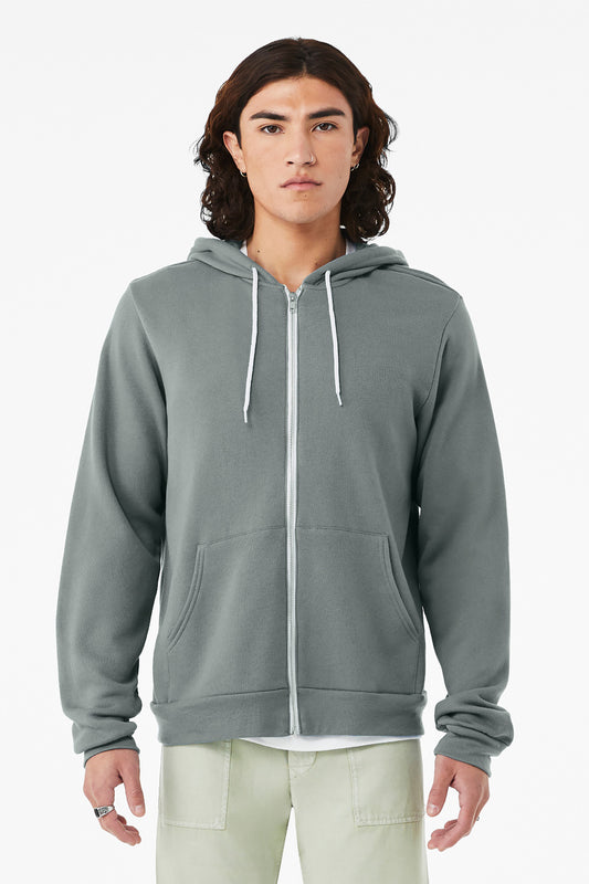 Bella+Canvas Unisex Sponge Fleece Full-Zip Hoodie BC3739 Blue Storm
