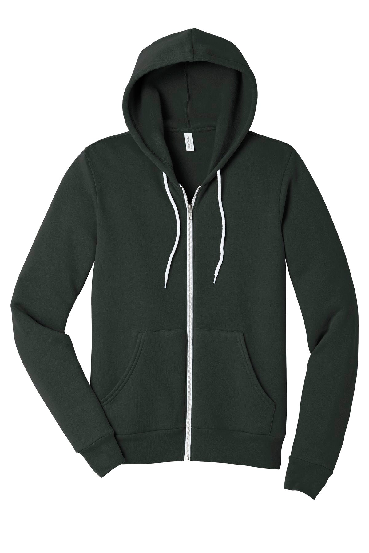 Bella+Canvas Unisex Sponge Fleece Full-Zip Hoodie BC3739 Dark Grey