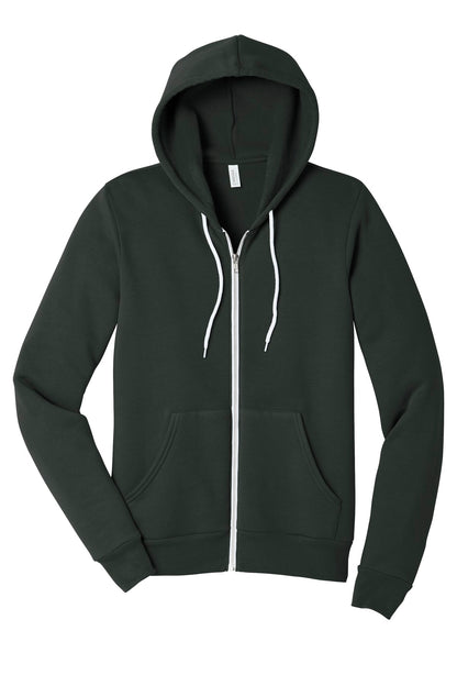 Bella+Canvas Unisex Sponge Fleece Full-Zip Hoodie BC3739 Dark Grey