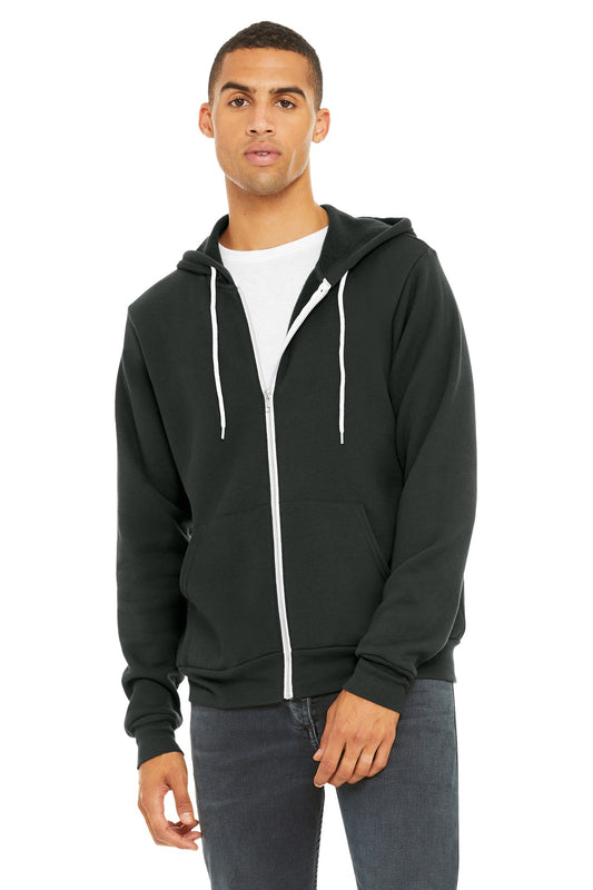 Bella+Canvas Unisex Sponge Fleece Full-Zip Hoodie BC3739 Dark Grey