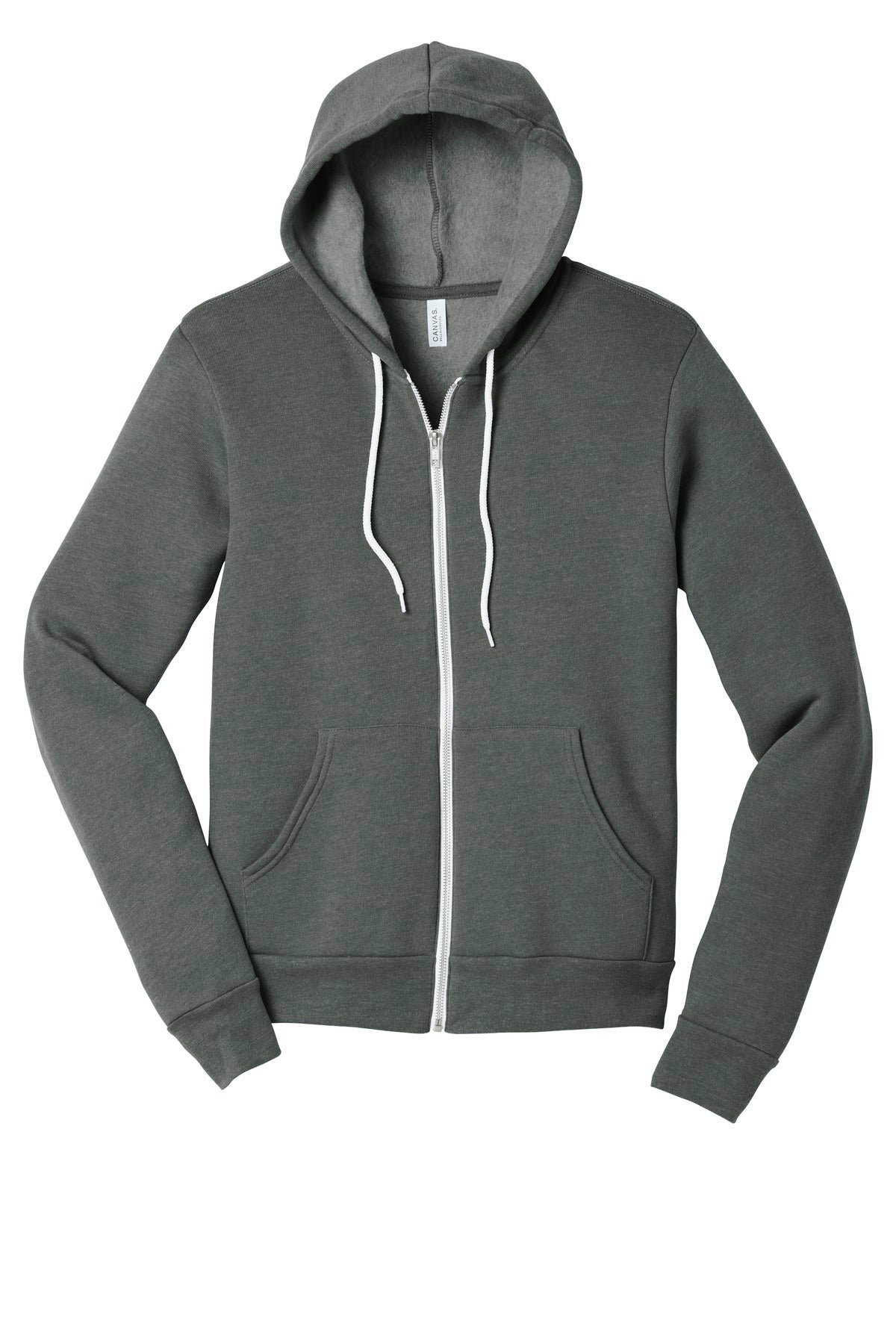 Bella+Canvas Unisex Sponge Fleece Full-Zip Hoodie BC3739 Deep Heather