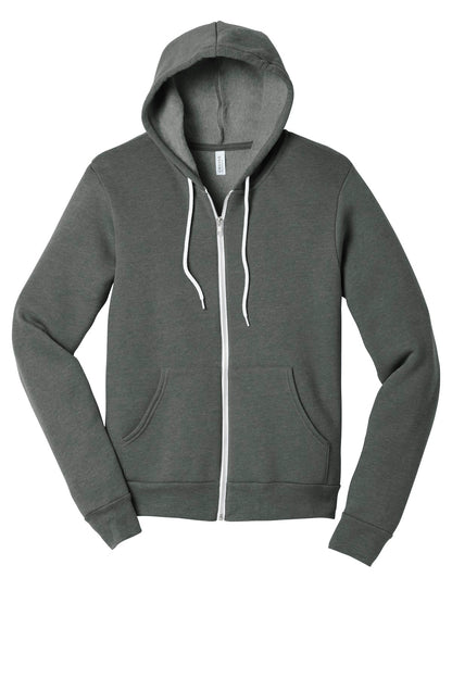 Bella+Canvas Unisex Sponge Fleece Full-Zip Hoodie BC3739 Deep Heather