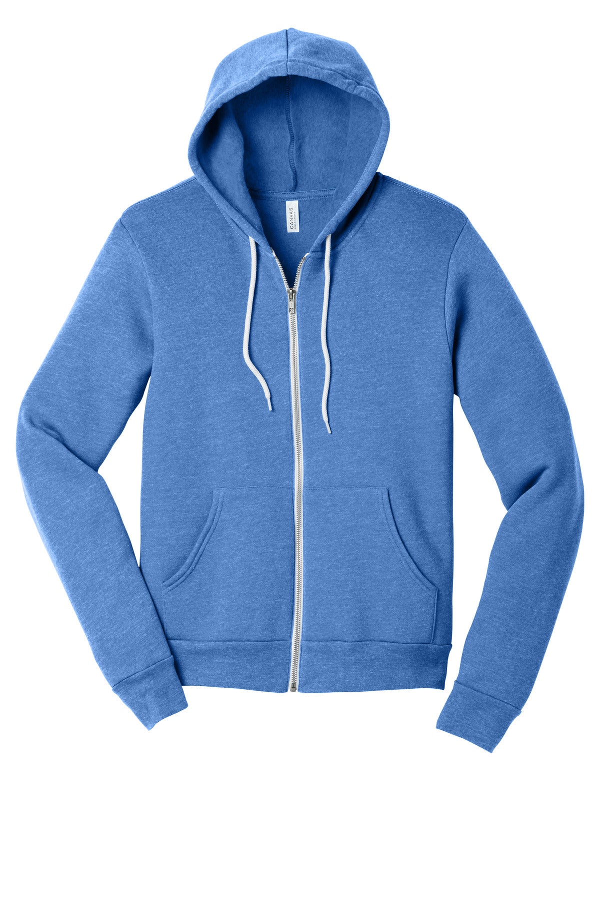 Bella+Canvas Unisex Sponge Fleece Full-Zip Hoodie BC3739 Heather Columbia Blue