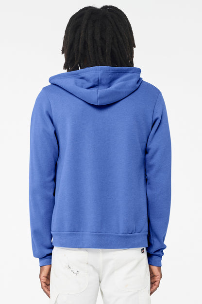 Bella+Canvas Unisex Sponge Fleece Full-Zip Hoodie BC3739 Heather Columbia Blue