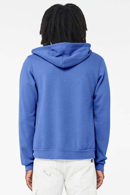 Bella+Canvas Unisex Sponge Fleece Full-Zip Hoodie BC3739 Heather Columbia Blue