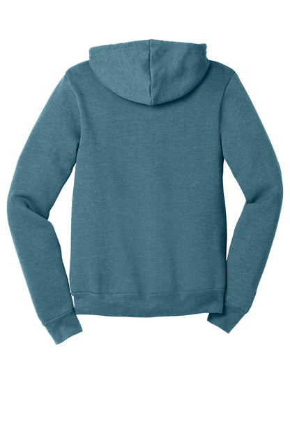 Bella+Canvas Unisex Sponge Fleece Full-Zip Hoodie BC3739 Heather Deep Teal