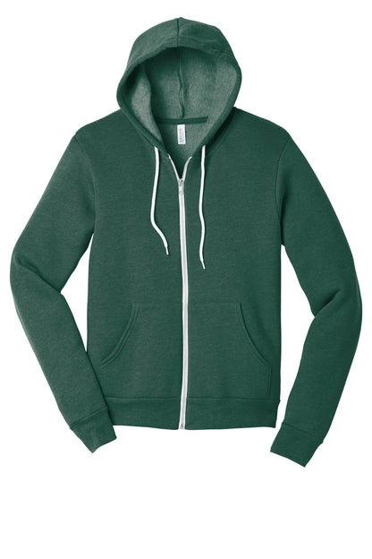 Bella+Canvas Unisex Sponge Fleece Full-Zip Hoodie BC3739 Heather Forest