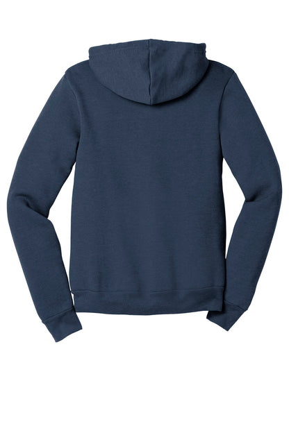 BELLA+CANVAS  Unisex Sponge Fleece Full-Zip Hoodie. BC3739 Heather Navy