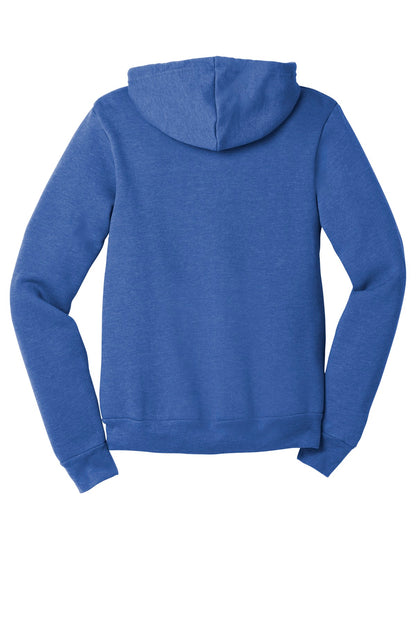 Bella+Canvas Unisex Sponge Fleece Full-Zip Hoodie BC3739 Heather True Royal