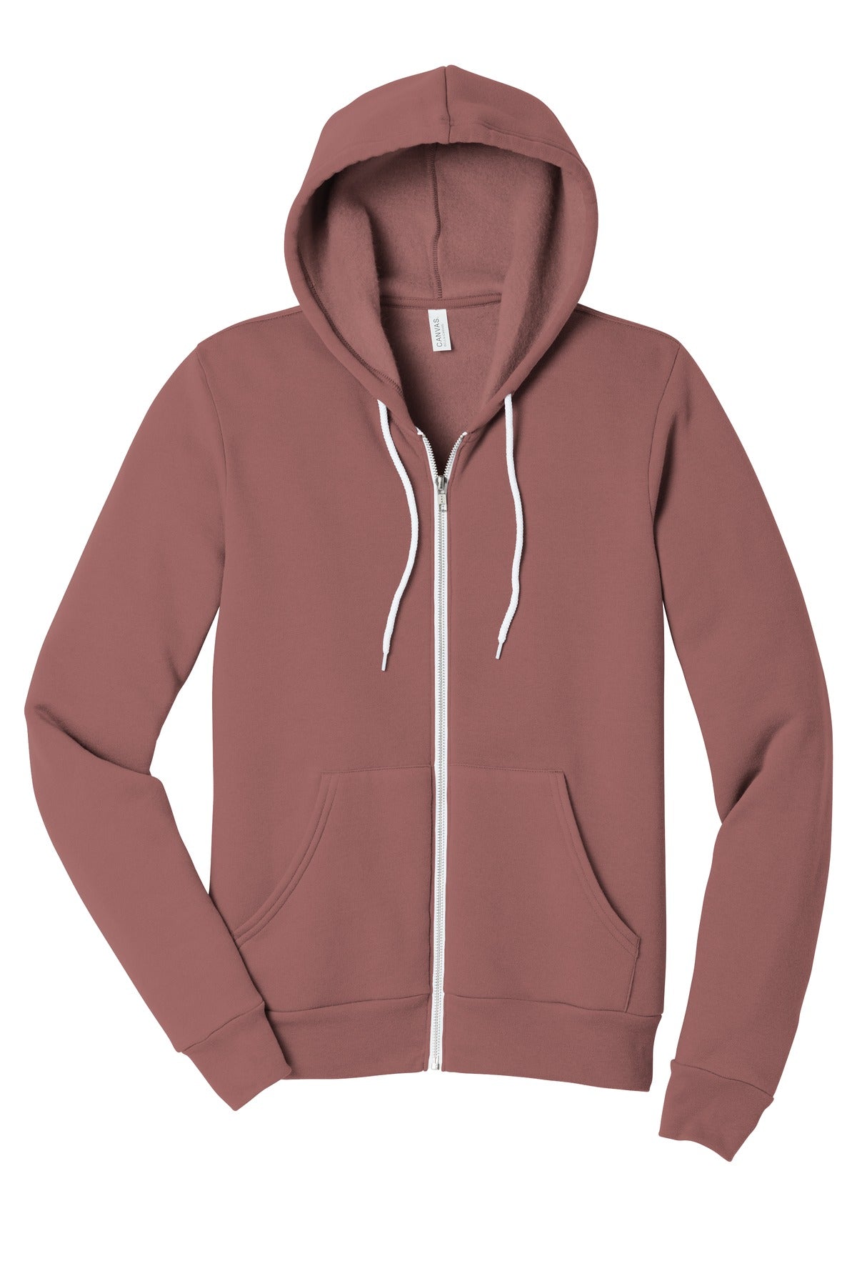 Bella+Canvas Unisex Sponge Fleece Full-Zip Hoodie BC3739 Mauve