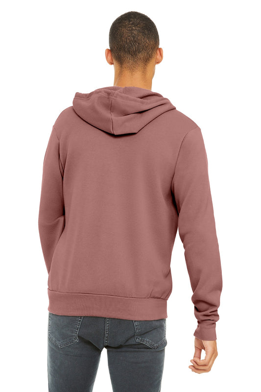 Bella+Canvas Unisex Sponge Fleece Full-Zip Hoodie BC3739 Mauve