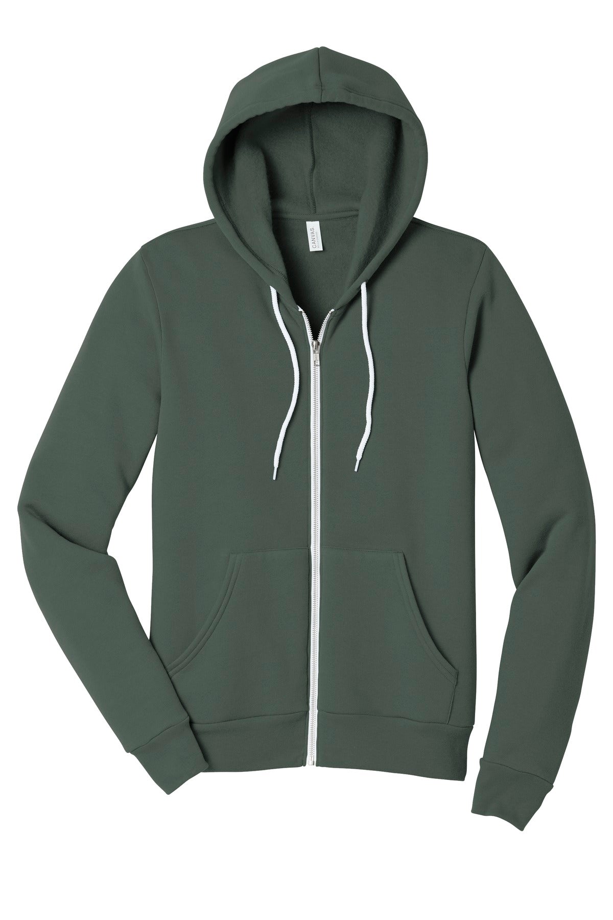 Bella+Canvas Unisex Sponge Fleece Full-Zip Hoodie BC3739 Military Green