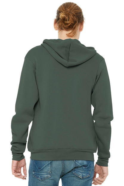 Bella+Canvas Unisex Sponge Fleece Full-Zip Hoodie BC3739 Military Green