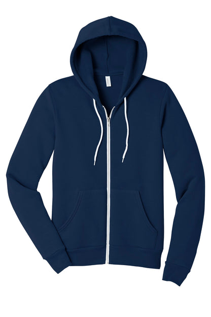 BELLA+CANVAS  Unisex Sponge Fleece Full-Zip Hoodie. BC3739 Navy