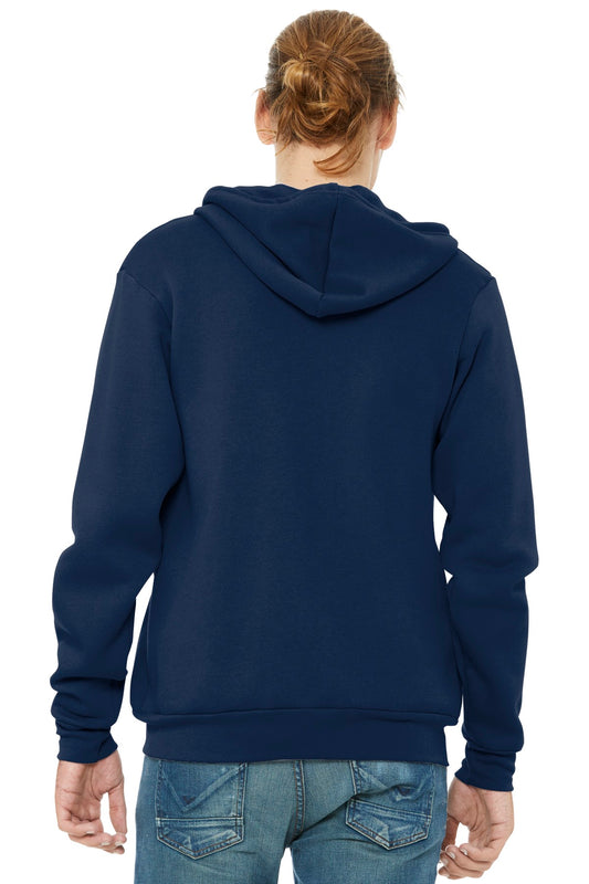 BELLA+CANVAS  Unisex Sponge Fleece Full-Zip Hoodie. BC3739 Navy