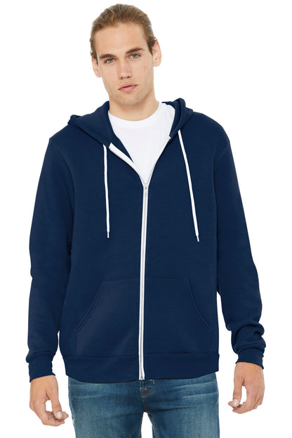 BELLA+CANVAS  Unisex Sponge Fleece Full-Zip Hoodie. BC3739 Navy