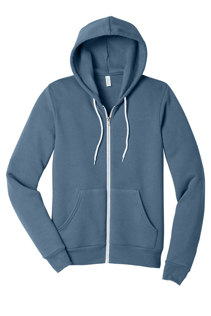 Bella+Canvas Unisex Sponge Fleece Full-Zip Hoodie BC3739 Steel Blue