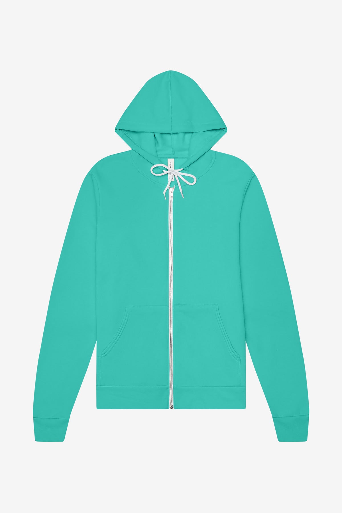 BELLA+CANVAS Unisex Sponge Fleece Full-Zip Hoodie. BC3739 Teal