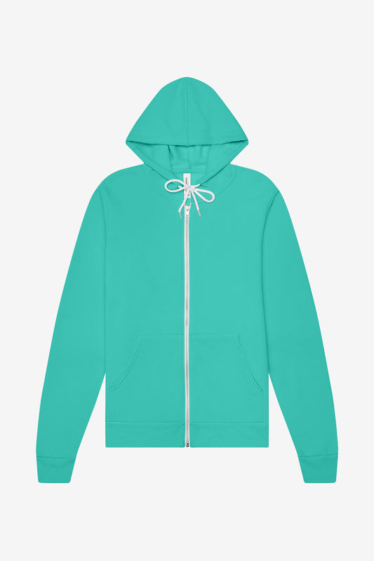 BELLA+CANVAS Unisex Sponge Fleece Full-Zip Hoodie. BC3739 Teal