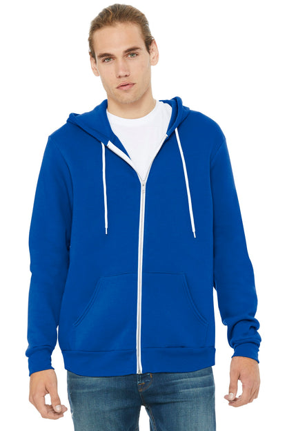 Bella+Canvas Unisex Sponge Fleece Full-Zip Hoodie BC3739 True Royal