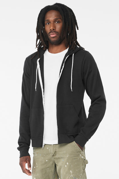 Bella+Canvas Unisex Sponge Fleece Full-Zip Hoodie BC3739 Vintage Black