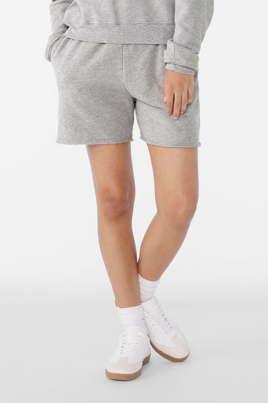 Bella+Canvas Women's Cutoff Sweatshort BC3787 Athletic Heather