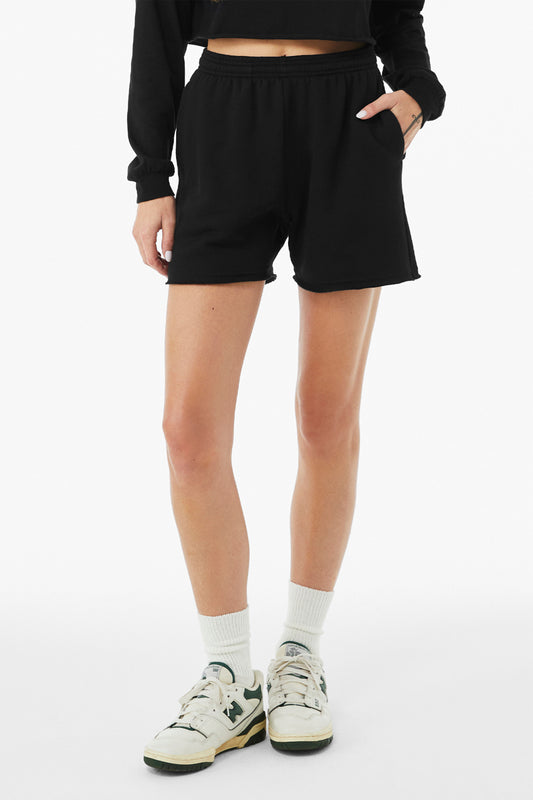 Bella+Canvas Women's Cutoff Sweatshort BC3787 Black