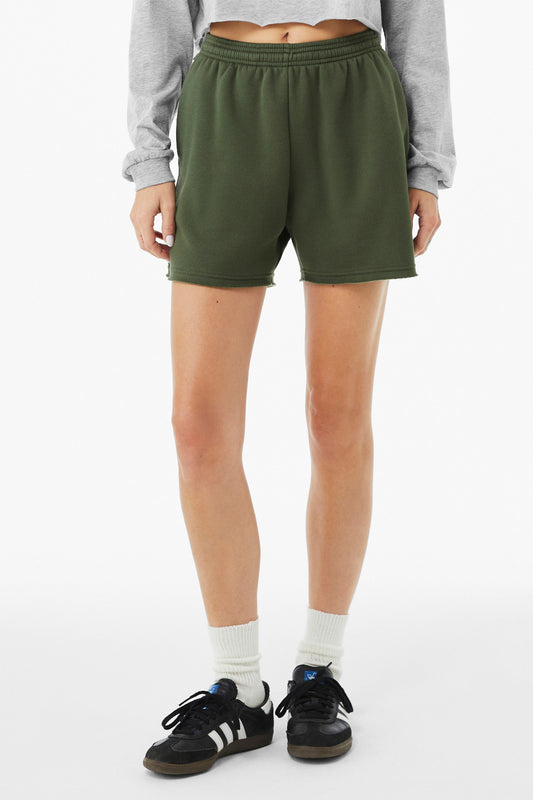 Bella+Canvas Women's Cutoff Sweatshort BC3787 Military Green