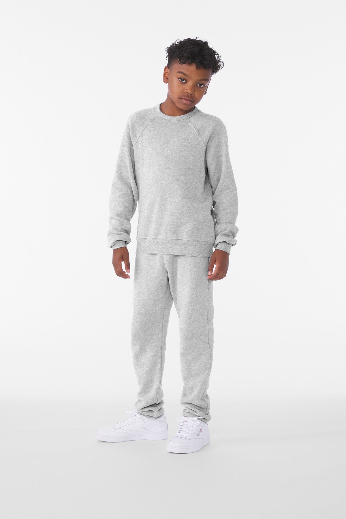 BELLA+CANVAS Youth Sponge Fleece Raglan Sweatshirt BC3901Y Athletic Heather