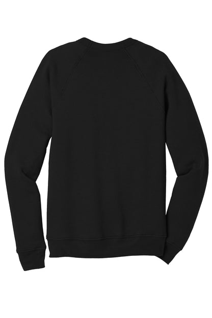 BELLA+CANVAS  Unisex Sponge Fleece Raglan Sweatshirt. BC3901 Black
