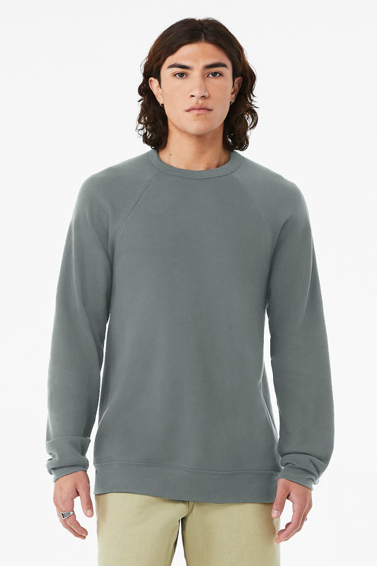 Bella+Canvas Unisex Sponge Fleece Raglan Sweatshirt BC3901 Blue Storm