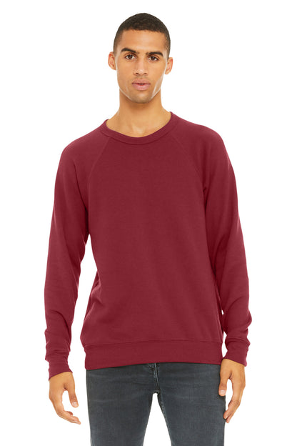Bella+Canvas Unisex Sponge Fleece Raglan Sweatshirt BC3901 Cardinal