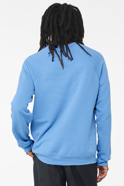 Bella+Canvas Unisex Sponge Fleece Raglan Sweatshirt BC3901 Carolina Blue